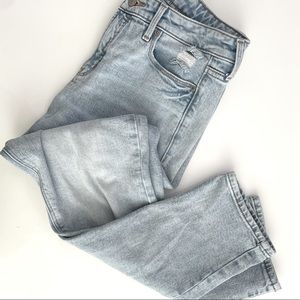 LIGHT WASH OLD NAVY POWER STRAIGHT HIGH RISE JEAN